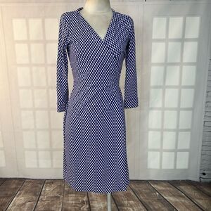 Diane von Furstenberg true Wrap long sleeve Dress Size 8